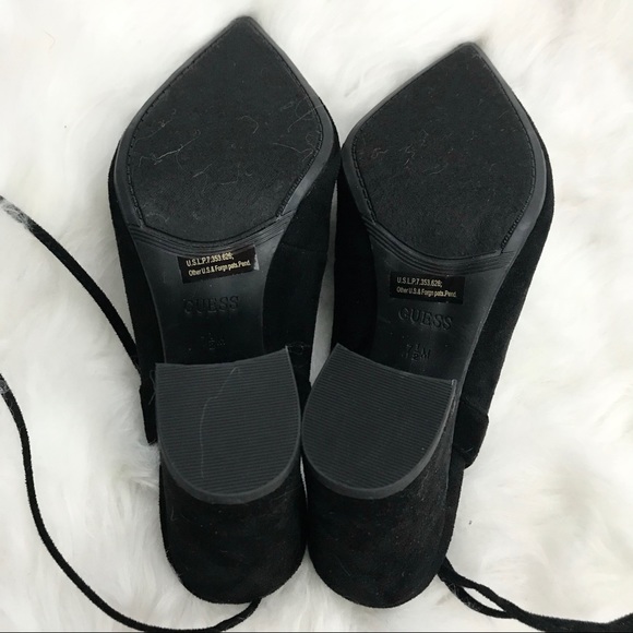 NWT Guess Brita Tasseled Ankle Tie Pumps in Black - Picture 4 of 6